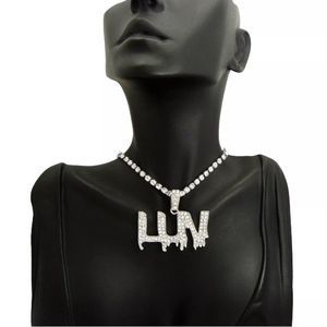 Iced Out LUV Hip Hop White Gold with Diamond Chain